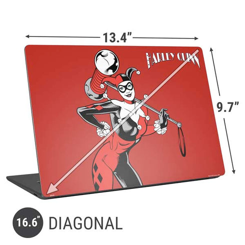 DC Comics Harley Quinn Classic Art Pose Universal Laptop 16.6in (13.4 x 9.7in) Skin